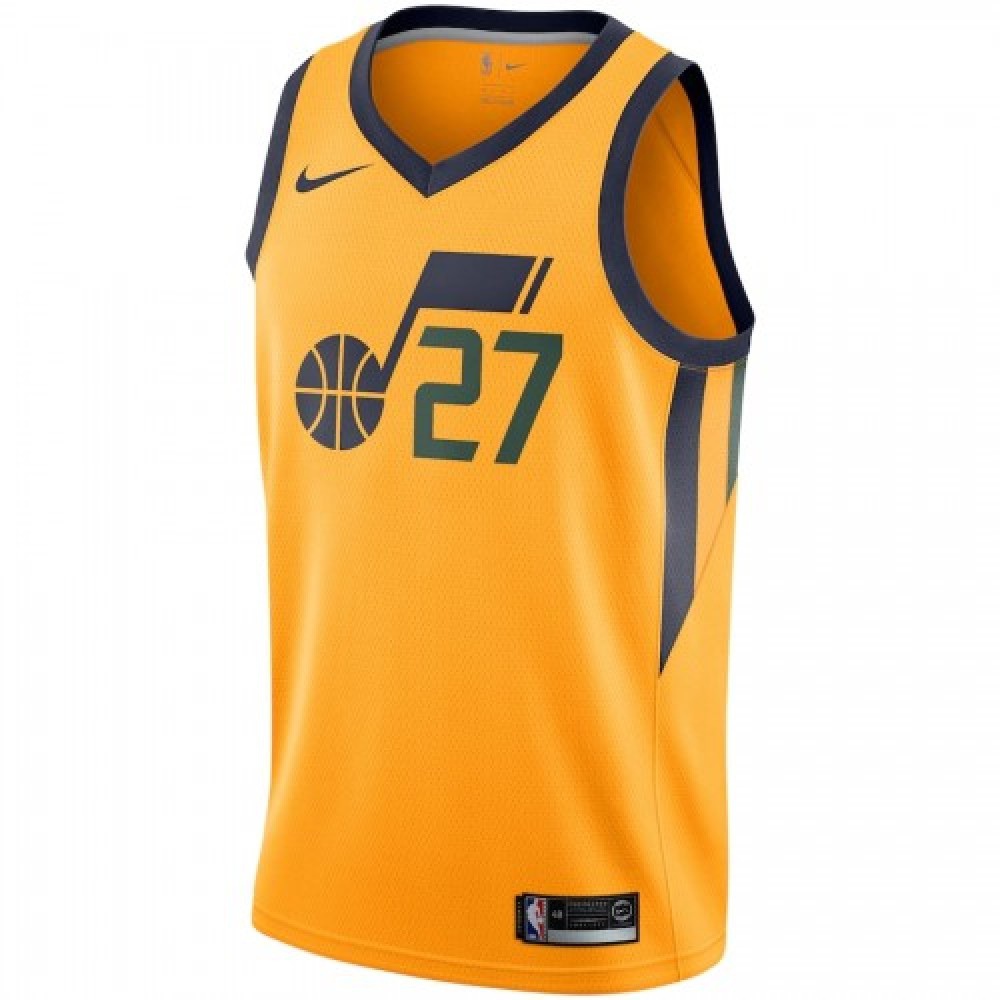 Men's Utah Jazz Rudy Gobert #27 Gold Replica Swingman Jersey - Statement Edition-Pro Kit Vault | Brand New 26/27 Sports Jerseys